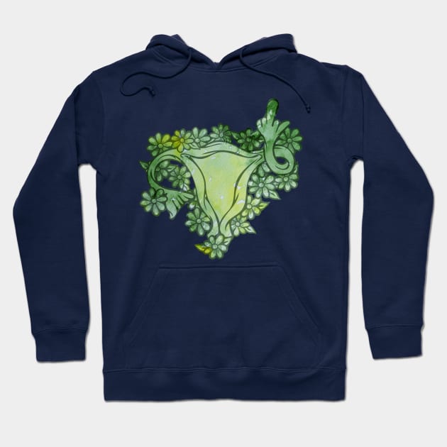 Floral Ovaries Flipping The Bird Hoodie by bubbsnugg